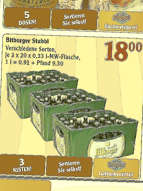 3 x Bitburger für 18,-